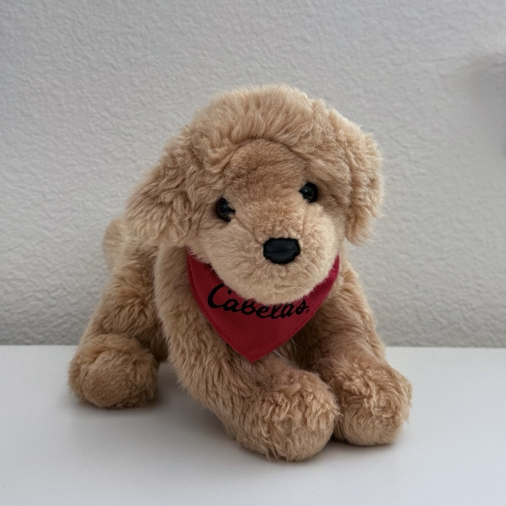 Douglas Cabela's Sandi Golden Retriever Puppy Dog Red Bandana Plush Toy EUC